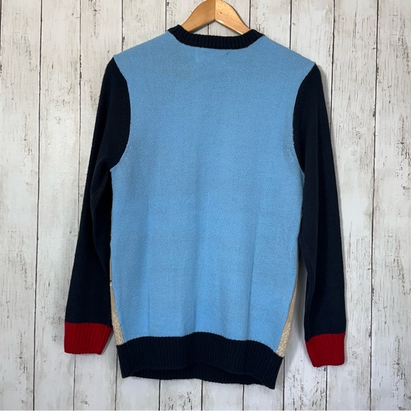 Men's Novelty Christmas Beach Snowman Holiday Sweater SMALL Multicolor NEW - Picture 2 of 5